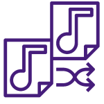 two sheets of music with a remix symbol